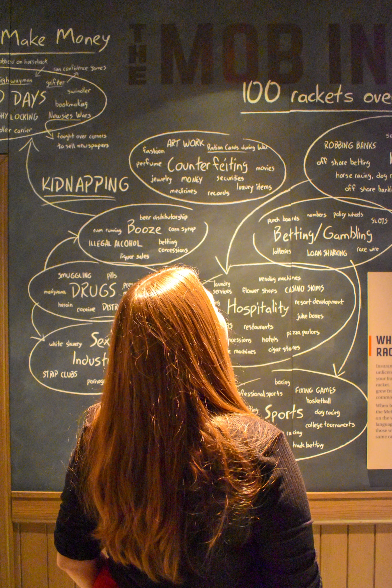 woman at the Mob Museum in las vegas